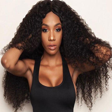 Beaudiva Curly 3 Bundles with Lace Closure 10A Human Hair Bundles Brazilian Hair Weaves